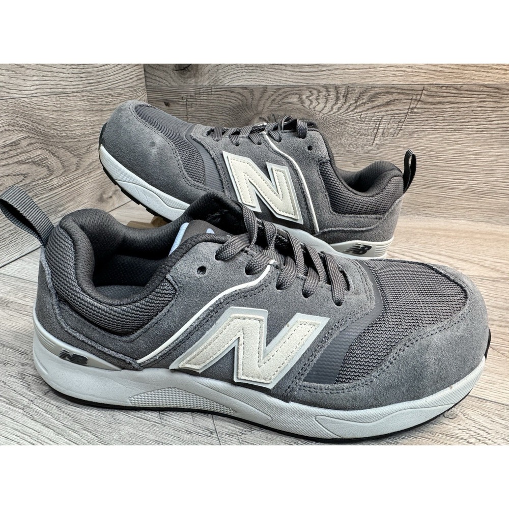 New Balance Gray and White Athletic Composite Toe Shoes